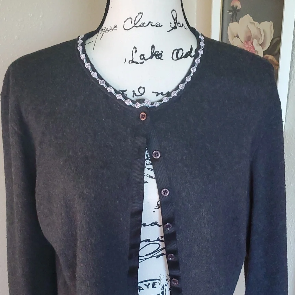 Xhilaration Cardigan Sweater Charcoal Gray SIZE XL - Picture 5 of 9